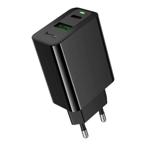 Зарядний пристрій Hoco CS94A USB-A, USB-C 20W black