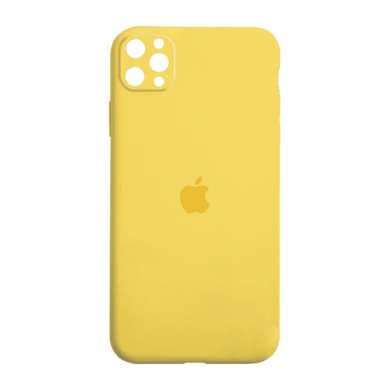 Накладка Original Silicone Case iPhone 12 Pro Max yellow Close Camera