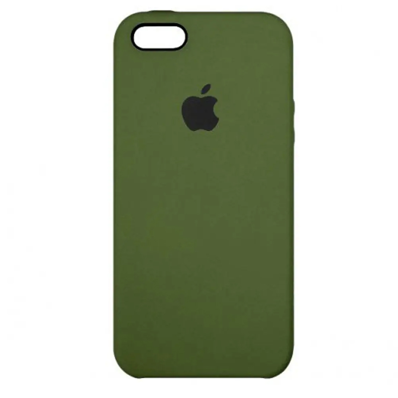 Накладка Original Silicone Case iPhone 5, 5S green army