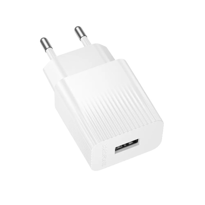 Зарядний пристрій Borofone BAS71A USB-A, 2.1A white