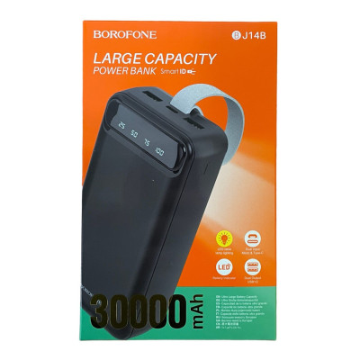 Зовнішній акумулятор Borofone BJ14B 30000 mAh LED lamp black Зовнішній акумулятор Borofone BJ14B 30000 mAh LED lamp black