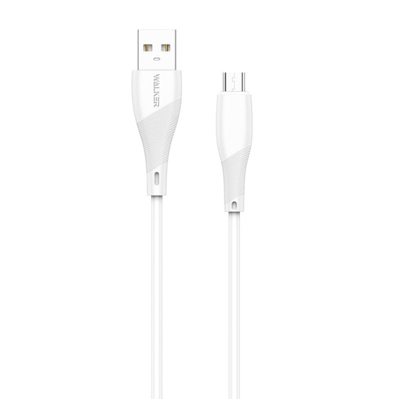 USB кабель Walker C345 microUSB white