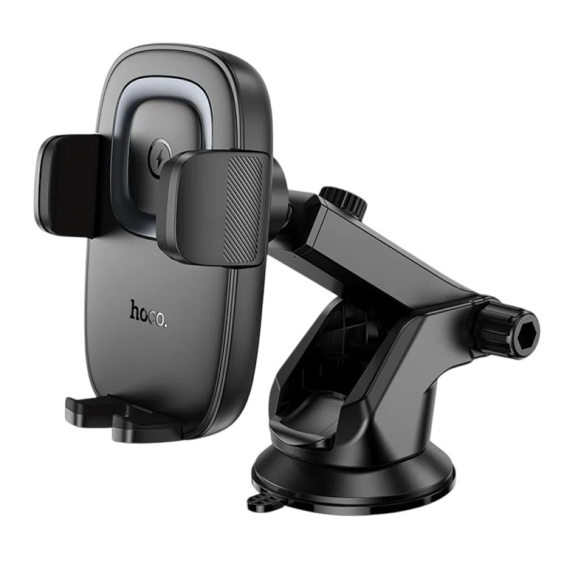 Автотримач Hoco HW32 wireless car 15W в на присосці black