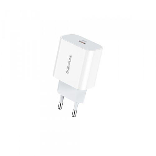 Зарядний пристрій Borofone BA38A USB-C, PD 18W, white
