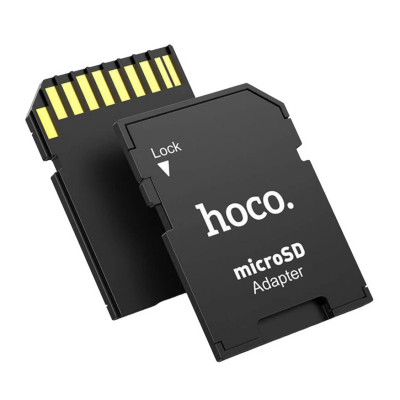 Перехідник HOCO HB22 TF to SD card holder black Перехідник HOCO HB22 TF to SD card holder black