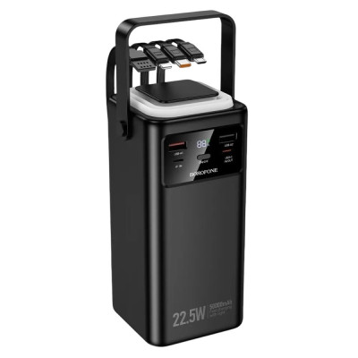 Зовнішній акумулятор Borofone BJ65 50000 mAh 22.5W black Зовнішній акумулятор Borofone BJ65 50000 mAh 22.5W black