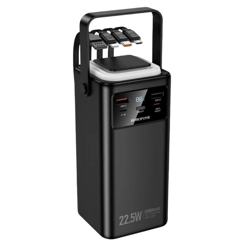 Зовнішній акумулятор Borofone BJ65 50000 mAh 22.5W black Зовнішній акумулятор Borofone BJ65 50000 mAh 22.5W black