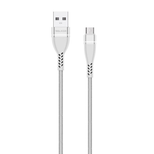 USB кабель Walker C580 microUSB white
