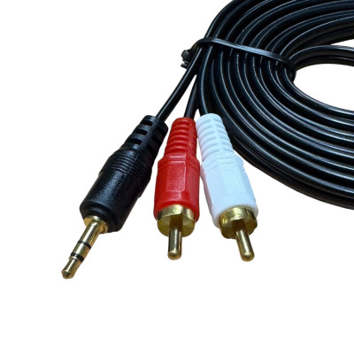 Аудіо-кабель 1.5 метри AUX 3.5 мм на тюльпани