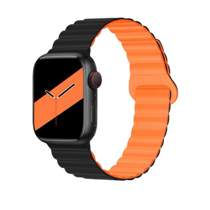 Ремінець для Apple Watch Hoco iWatch WA22 42, 44, 45, 49 black orange
