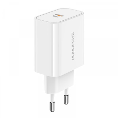 Зарядний пристрій Borofone BA57A USB-C, PD 20W, white Зарядний пристрій Borofone BA57A USB-C, PD 20W, white