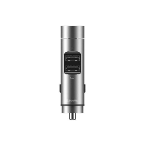 FM трансмітер Bluetooth Baseus CCNLZ-0S silver FM трансмітер Bluetooth Baseus CCNLZ-0S silver