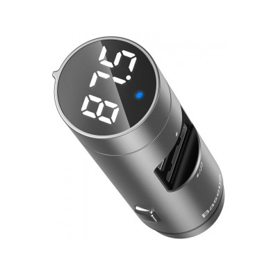 FM трансмітер Bluetooth Baseus CCNLZ-0S silver FM трансмітер Bluetooth Baseus CCNLZ-0S silver