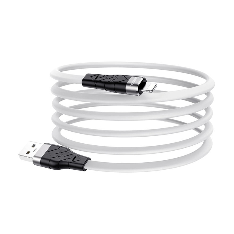 USB кабель Hoco X53 Silicone Lightning white