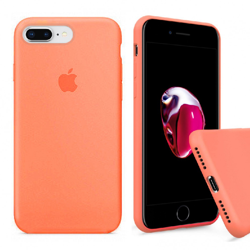 Накладка Original Silicone Case iPhone 7 Plus, 8 Plus papaya