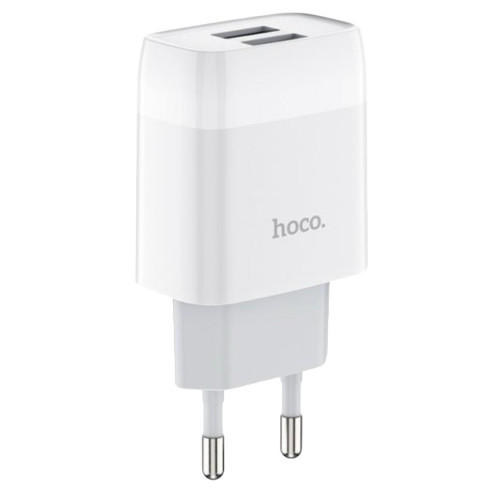 Зарядний пристрій Hoco C73A 2 USB-A 2.4A white Зарядний пристрій Hoco C73A 2 USB-A 2.4A white