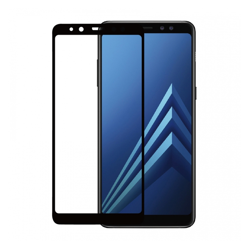Захисне скло Glass Samsung A730 Galaxy A8 Plus 2018 Full Glue black
