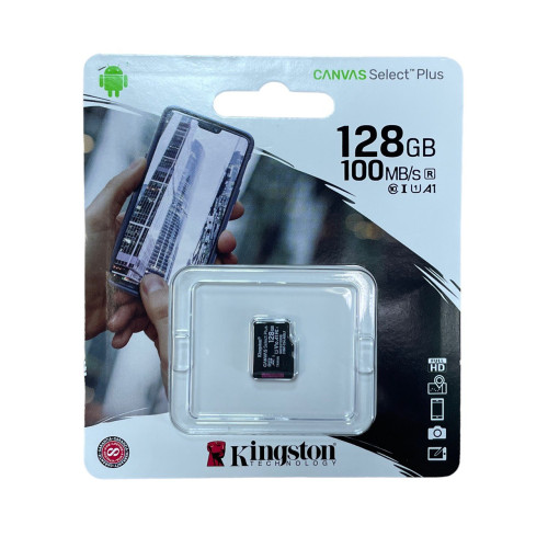 Карта пам'яті microSD 128 Гб Kingston 100 MB/s class 10 (UHS-I A1) Карта пам'яті microSD 128 Гб Kingston 100 MB/s class 10 (UHS-I A1)