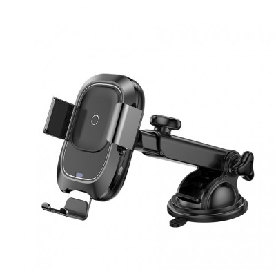 Автотримач з бездротовим зарядним Baseus Smart Vehicle Bracket Sucker Style Holder black (WXZN-B01) Автотримач з бездротовим зарядним Baseus Smart Vehicle Bracket Sucker Style Holder black (WXZN-B01)