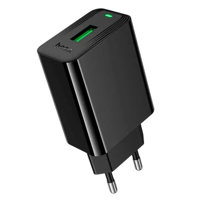 Зарядний пристрій Hoco CS92A USB-A 3A, 18W, QC3.0 black