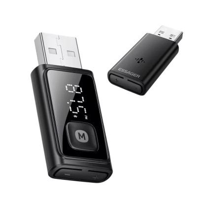 FM трансмітер Bluetooth Essager ES-BT17 BT5.4 black FM трансмітер Bluetooth Essager ES-BT17 BT5.4 black