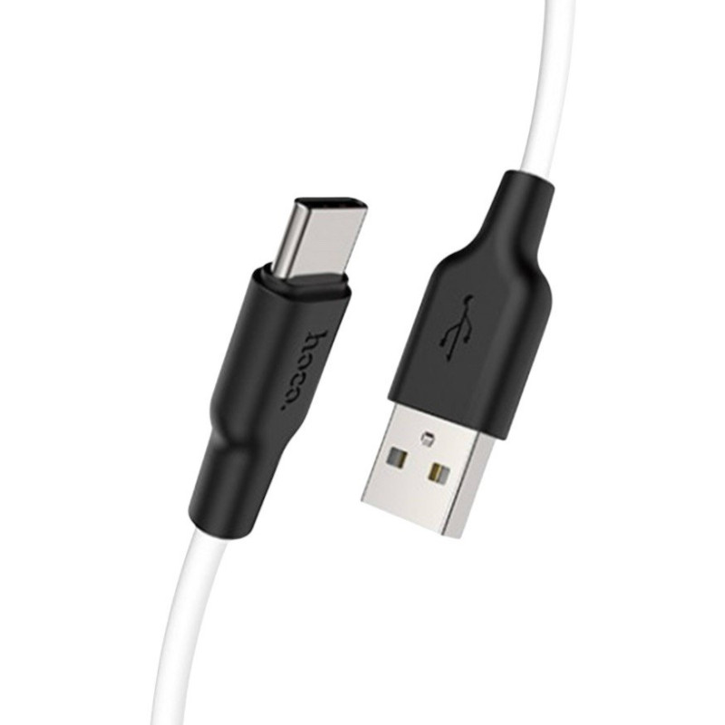 USB кабель Hoco X21 Plus Silicone Type-C black white 2m