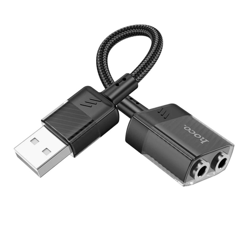 Перехідник USB to 3.5 2in1 Hoco LS37