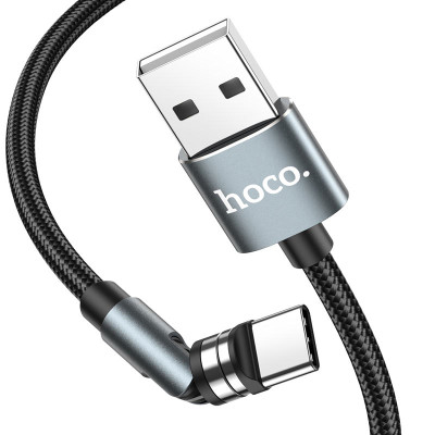 USB кабель Hoco U94 Universal Rotatin Type-C магнітний black USB кабель Hoco U94 Universal Rotatin Type-C магнітний black