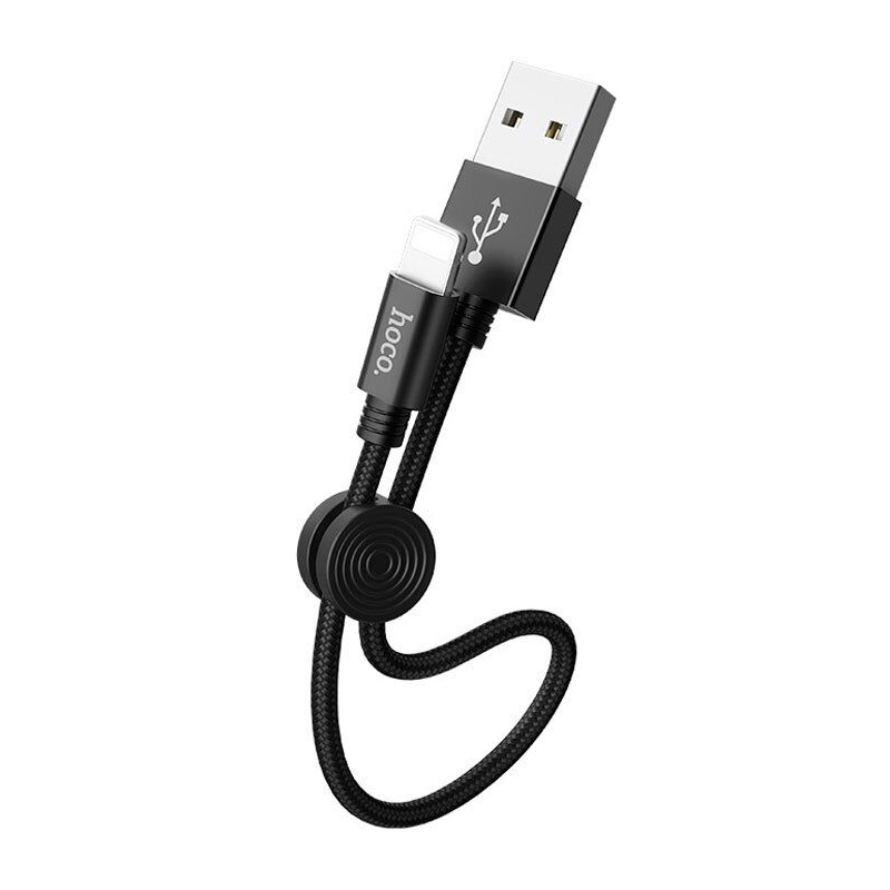 USB кабель Hoco X35 Premium Lightning 25 см black