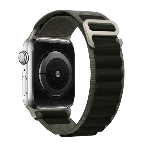 Ремінець для Apple Watch Alpine 42, 44, 45, 49 black green Ремінець для Apple Watch Alpine 42, 44, 45, 49 black green