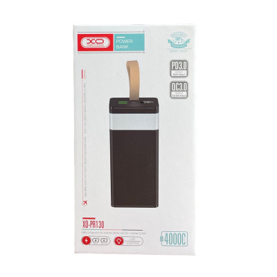 Зовнішній акумулятор XO PR130 40000 mAh QC 22.5W PD 20W Зовнішній акумулятор XO PR130 40000 mAh QC 22.5W PD 20W