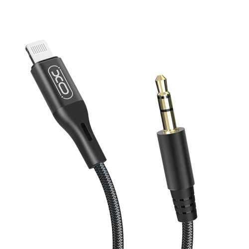 Перехідник iPhone Lightning на AUX 3.5 XO NB-R155A 1 метр black Перехідник iPhone Lightning на AUX 3.5 XO NB-R155A 1 метр black