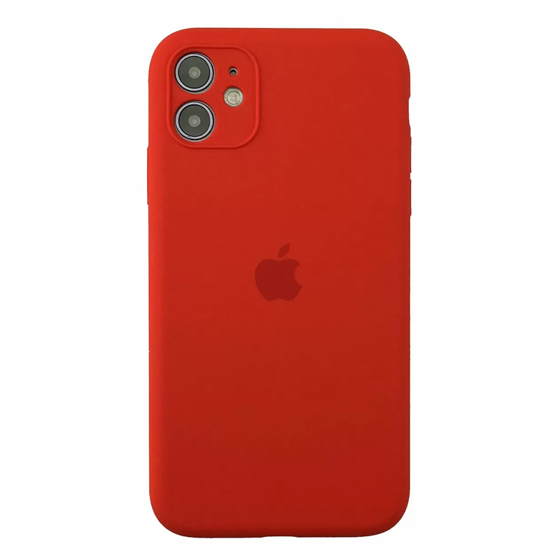Накладка Original Silicone Case iPhone 11 red Close Camera
