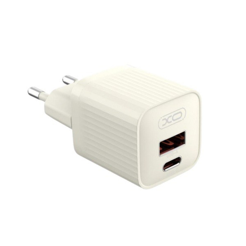 Зарядний пристрій XO L147 USB-C PD20W, USB-A beige