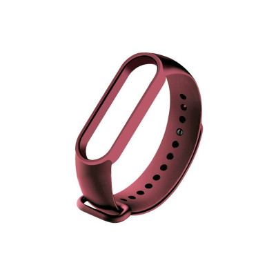Ремінець для Xiaomi Mi Band 3, 4 silicone marsala