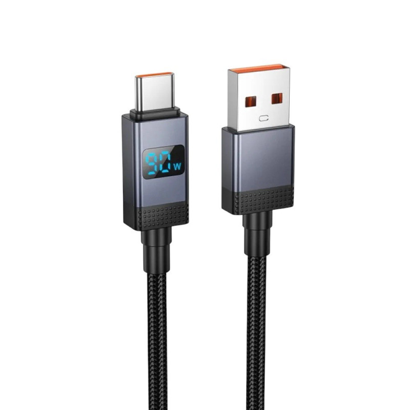 USB кабель Hoco X118 Type-C with display 5A black USB кабель Hoco X118 Type-C with display 5A black