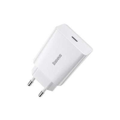 Зарядний пристрій Baseus 1C Type-C 20W white (CCFS-SN02) Зарядний пристрій Baseus 1C Type-C 20W white (CCFS-SN02)
