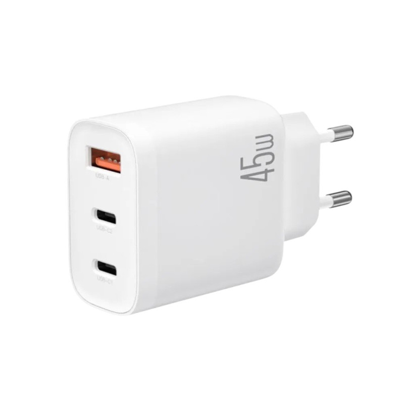 Зарядний пристрій XO L117 2USB-C, 2USB-A 45W white Зарядний пристрій XO L117 2USB-C, 2USB-A 45W white