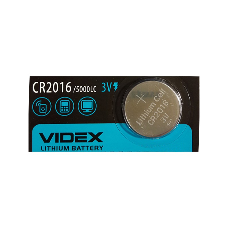 Батарейка Videx CR2016 Lithium 3V 1шт