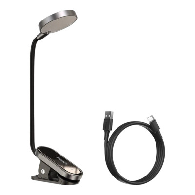 Лампа-кліпса Baseus Comfort Reading Mini Clip Lamp Dark Gray DGRAD-0G Лампа-кліпса Baseus Comfort Reading Mini Clip Lamp Dark Gray DGRAD-0G