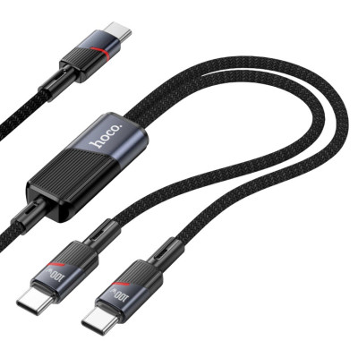 USB кабель Hoco U139 USB-C toType-C, Type-C 100W black