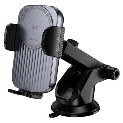 Автотримач Borofone BH222 wireless charging black Автотримач Borofone BH222 wireless charging black