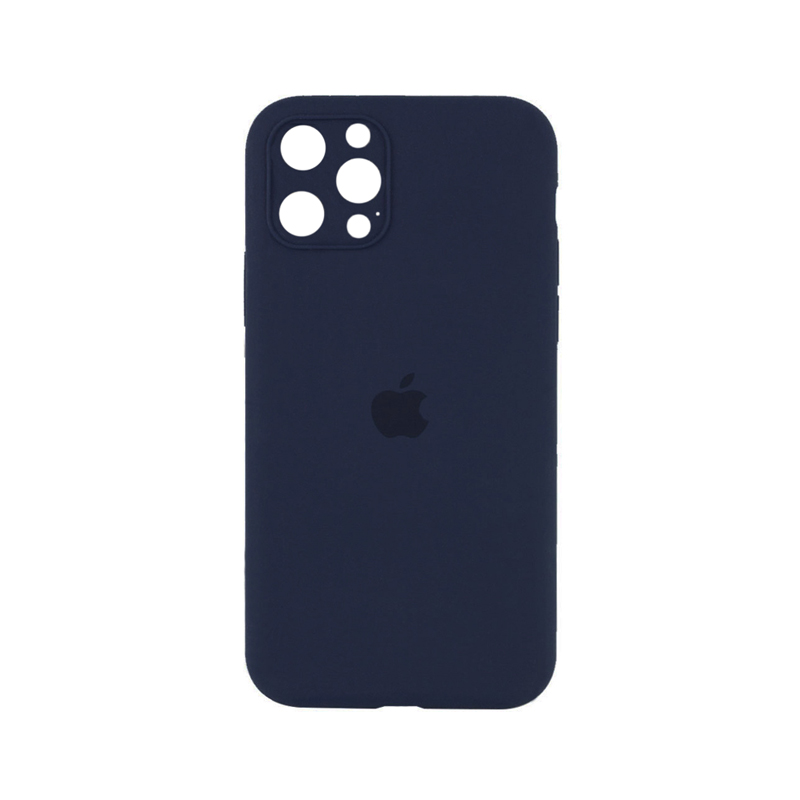 Накладка Original Silicone Case iPhone 12 Pro blue dark Close Camera