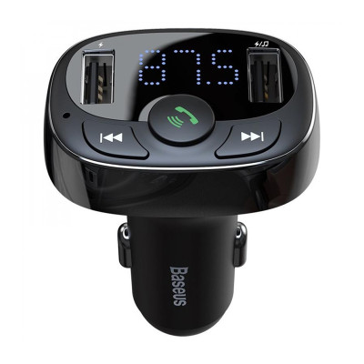 FM трансмітер Bluetooth Baseus CCTM-01 black FM трансмітер Bluetooth Baseus CCTM-01 black