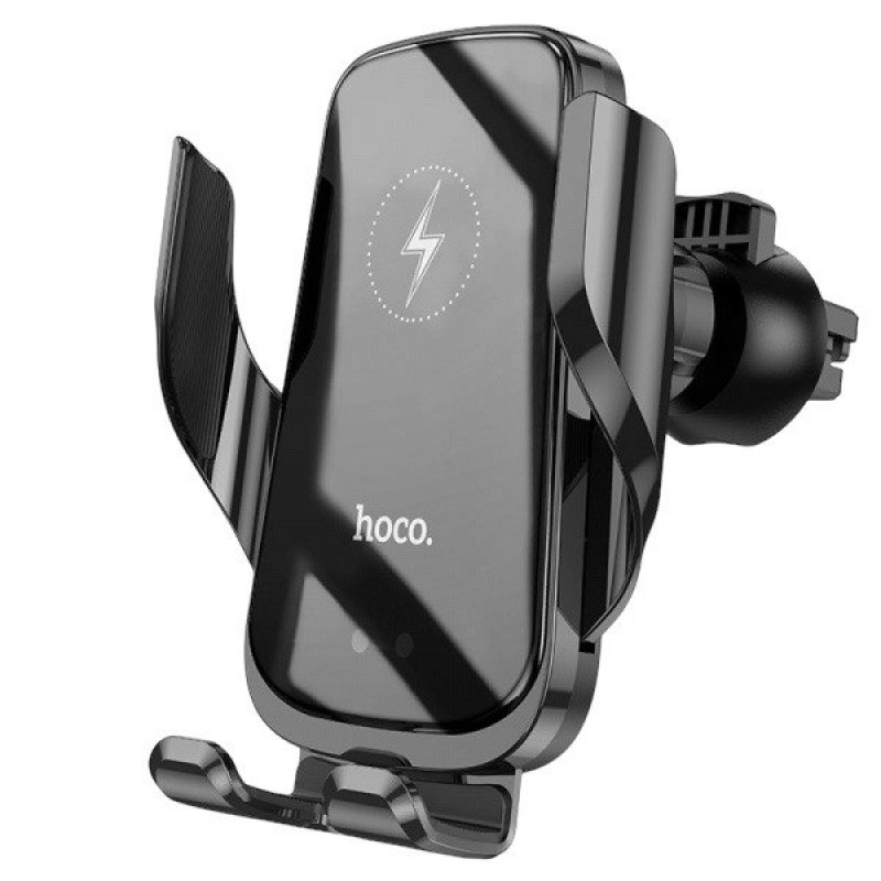 Автотримач Hoco CA202 Wireless Car 15W в дефлектор black