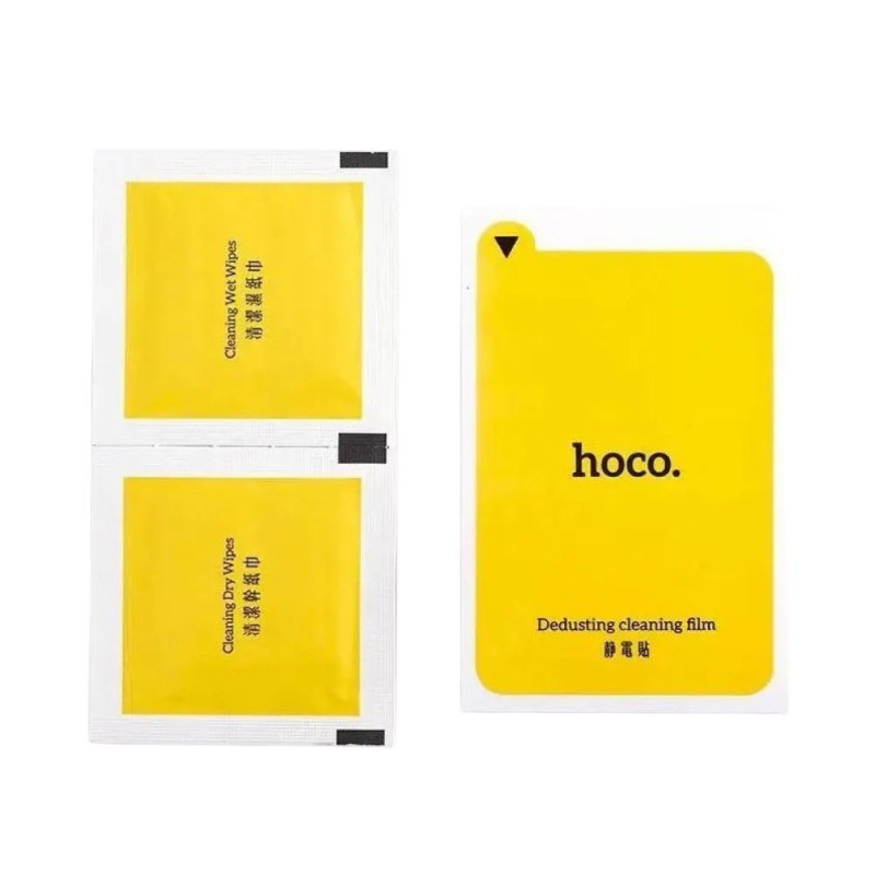 Серветки Hoco 3-в-1 для наклеювання захисного скла (100шт.) Серветки Hoco 3-в-1 для наклеювання захисного скла (100шт.)