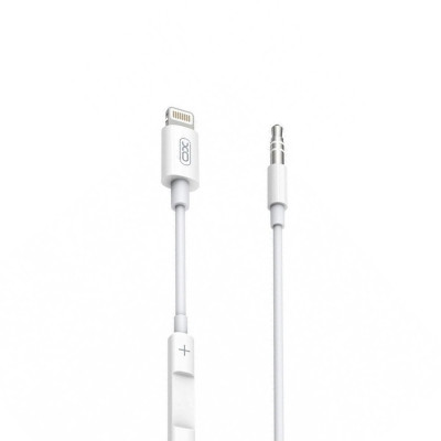 Перехідник iPhone Lightning на AUX 3.5 XO NB-R192A 1 метр white
