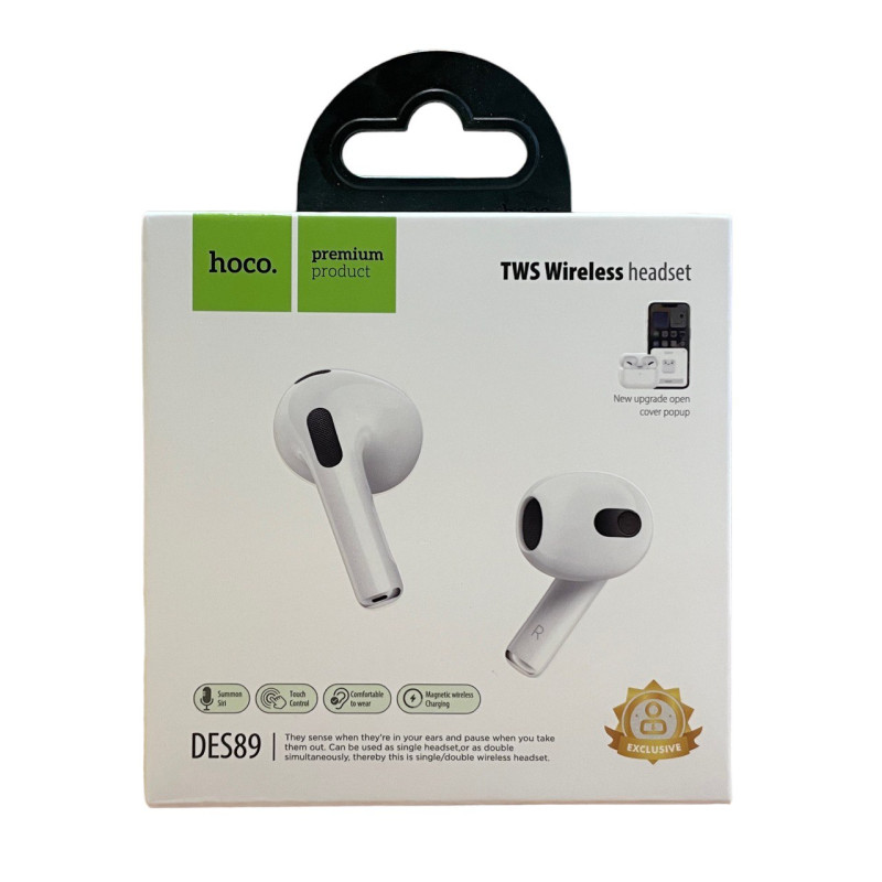 Навушники Bluetooth Hoco DES89 white