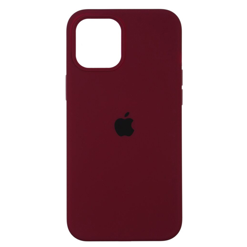 Накладка Original Silicone Case iPhone 12, 12 Pro marsala