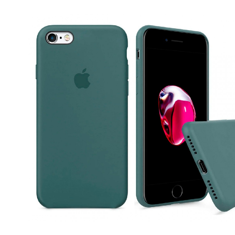 Накладка Original Silicone Case iPhone 6, 6S green pine